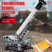 Kit de construction de grues 17002, ensemble de blocs de construction MOC, modèle réduit à l'échelle 1:24 avec moteur et télécommande