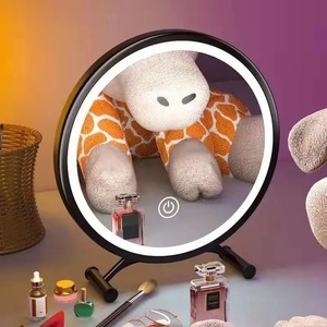 Bán buôn máy tính để bàn mặc quần áo trang điểm điều chỉnh thông minh LED ánh sáng trang trí nội thất vòng đứng gương - Product Image 5