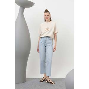 เสื้อยืดผู้หญิงปักลายกวาง แขนปกติ 32119TSH - Product Image 6
