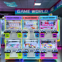 Máquina de garras Naughty Dog Boutique para 4 jugadores, con iluminación degradada colorida, operada con monedas, juegos de arcade para entretenimiento, ¡Gran oferta!