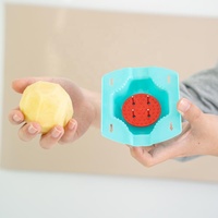 2-in-1 Handmatige PP Groentehakker Mandoline Snijder Roestvrijstalen Messen Vaatwasmachinebestendig 2,5 mm Julienne Gepatenteerde Handbeschermer