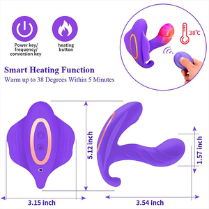 Vibrador de Silicona con Control Remoto por Aplicación, Estimulador de Clítoris y Punto G con Forma de Mariposa, Juguetes Sexuales para Mujeres - Product Image 4