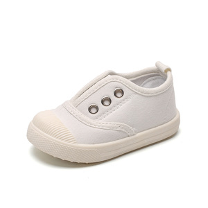 Casual Blank White Canvas Sneakers Boys Girls Children Canvas <b>Shoes</b> Breathable <b>Soft</b> Bottom Kids Canvas <b>Shoes</b> - Product Image 1
