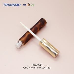 Tube de gloss à lèvres rond en plastique OEM marron avec bouchon à vis dégradé pour gloss à lèvres - Product Image 5