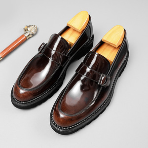 Zapatos Clásicos de Vestir para Hombre, de Cuero Genuino, Transpirables, Antideslizantes, con Cordones, para Otoño, Oficina y Fiestas - Product Image 2