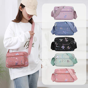 LJD8800 Bolso cruzado para mujer, bolso de pecho portátil con cremallera multicapa, cuadrado horizontal, para atuendos diarios, rosa, azul, negro - Product Image 3