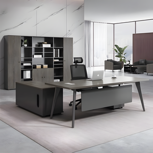 Escritorio ejecutivo de lujo moderno Doctor Mesa en forma de L Modularidad Panel de madera Estilo Fabricado Trabajo Oficina Muebles Empresa - Product Image 2