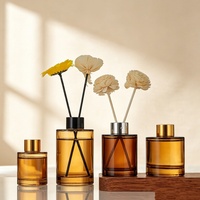 Flacon diffuseur de maison 100ml 150ml 200ml Flacon d'aromathérapie Flacon diffuseur noir avec bâton