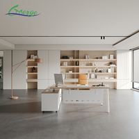 Bureau de direction en forme de L en fer moderne et luxueux pour bureau de PDG/directeur - usage commercial
