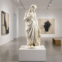 Sculpture de Musée Classique en Marbre Blanc Sur Mesure - Pièce d'Art Haut de Gamme Finie à la Main pour Galeries et Jardins