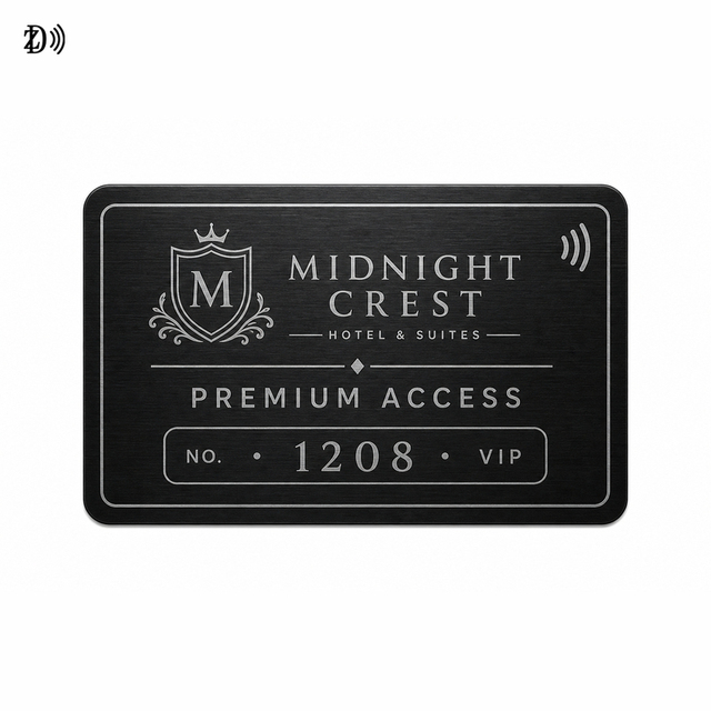 Luxury Metal NFC Hotel Key Card RFID Room Card Custom RFID Smart Room Access Card with Logo OEM Bulk Production