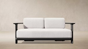 Conjunto de Sofá Contemporáneo para Exteriores con Mesa de Centro en Tela Beige y Estructura de Madera para Jardín o Patio - Product Image 3