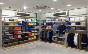 <span class=keywords><strong>Negozi</strong></span> di abbigliamento Espositori Da Parete Commerciale Scaffalature Mens Vestiti di Visualizzazione Del Basamento Cremagliera Per Il Negozio - Product Image 4