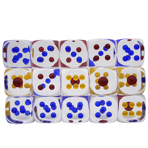 16mm 20mm 25mm 30mm redondeado de alta transparencia acrílico D6 amarillo Azul Rojo punto dados para Tenzi, <span class=keywords><strong>Farkle</strong></span>, Yahtzee, Bunco, enseñanza - Product Image 5
