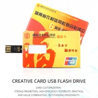 Clé USB 2.0 MDLAND Unis-kp001 avec logo personnalisé, design carte de visite, capacités de 1 Go à 64 Go, cadeau promotionnel