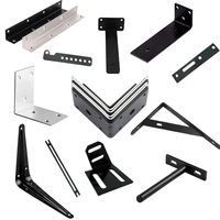 Support mural en L léger et personnalisé OEM en acier inoxydable, pour table/chaise/porte en stratifié, fabrication CN