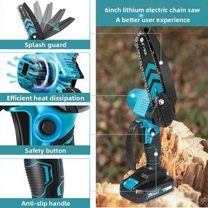 <span class=keywords><strong>Scie</strong></span> à chaîne électrique sans balais rechargeable au lithium de 6 pouces, mini-<span class=keywords><strong>scie</strong></span> à main, qualité professionnelle OEM pour usage domestique et forestier - Product Image 4
