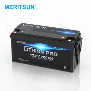 Deep Cycle MeritSun 50ah 100ah 200ah 300ah Customized Energy Storage Battery 12V 24V Solid State Battery
