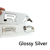 Autocollant emblème 3D ABS pour capot avant, lettres de coffre arrière, accessoires de voiture style sport en temps réel, emblème logo badge édition limitée