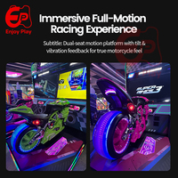 Machine de jeu vidéo d'arcade simulateur de course de moto haute vitesse, cadre métallique, interface anglaise, 2 joueurs, monnayeur/billets - Grande Vente