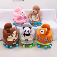 Canapé d'apprentissage pour enfant avec roulettes, siège en peluche cristalline, patins amovibles, balançoire multifonctionnelle pour jouer