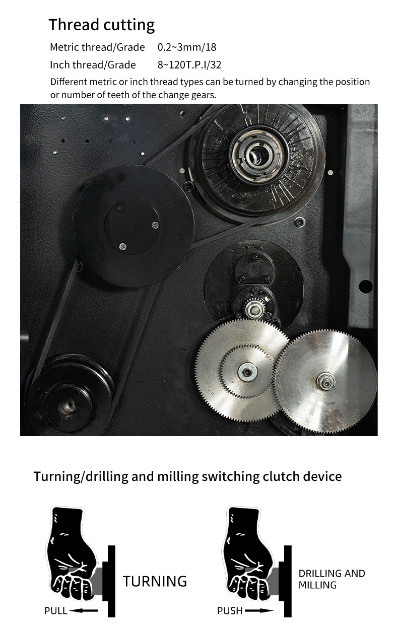 combo mill drill lathe machine CT400 mini 3in1lathe multi-purpose lathe machine with competitive price