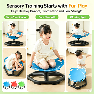 Chaise tournante sensorielle pour enfants Firefly Glow-in-Dark, <span class=keywords><strong>jouet</strong></span> d'équilibre rotatif à 360°, siège d'entraînement vestibulaire avec base en plastique/métal - Product Image 2