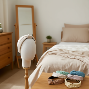 Fascia per capelli piatta in pizzo con bordi grezzi per accessori per capelli da donna - Product Image 3