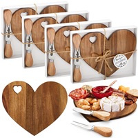 Planche à découper en bois en vrac dans un coffret cadeau, mini-planches à découper personnalisées pour charcuterie, ensemble de planches à découper en bambou pour gravure