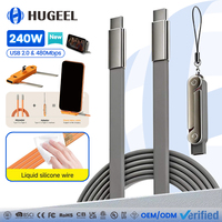 Cable USB C de 100W a Precio de Fábrica, Cable de Carga Rápida Tipo-C con Trenzado de Nailon de 1m 2m, Cable de Transferencia de Datos USB para Teléfono y Portátil