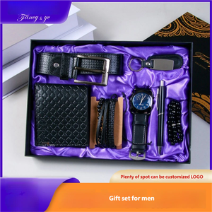 <span class=keywords><strong>Coffret</strong></span> cadeau d'affaires pour les fêtes <span class=keywords><strong>Parfum</strong></span> Portefeuille Ceinture Montre Élégant Convient aux besoins de cadeaux pour hommes pour les fêtes et les affaires - Product Image 3
