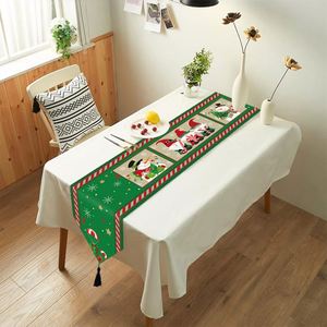 Double Layer Retro Snowman <b>Table</b> Runner Home Tablecloth <b>Decorations</b> Linen/Polyester Fabric Durable Digital Printing for <b>Party</b> - Product Image 2