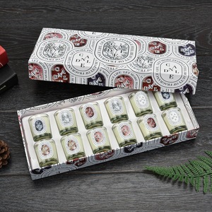 Ensemble de 12 mini bougies parfumées en verre multi-parfums, bougies en cire de soja sans fumée pour la décoration de table et les cadeaux - Product Image 4