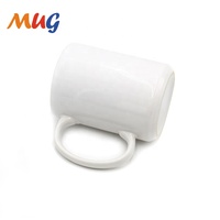 Mug à sublimation blanc de 15 oz, cadeau personnalisé, tasse à café en céramique, passe au lave-vaisselle, sans BPA, avec poignée, en stock