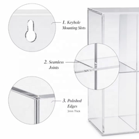 Vitrine de présentation en acrylique Starfar moderne, écologique, portable, épaisseur 3 mm, surface polie, pré-assemblée, pour vêtements de 6 pouces