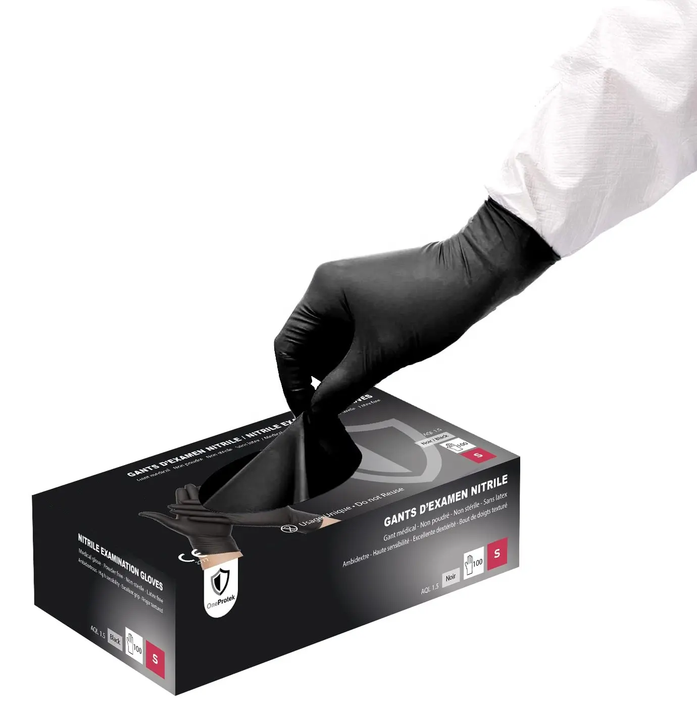 工業用ケミカルレジストグローブIntcoDisposables Medic Examin Nitrile Gloves with logo