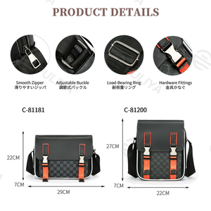 Borsa Ventiquattrore da <span class=keywords><strong>Uomo</strong></span> Fuliya Fashion in PU, Cartella Business Multifunzionale di Grande Capacità con Motivo a Quadri, Borsa a Tracolla da Viaggio - Product Image 5
