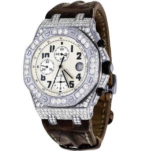 Magnifique montre en acier inoxydable avec moissanite éclatante, design classique en quartz, luxe automatique mécanique - Product Image 3