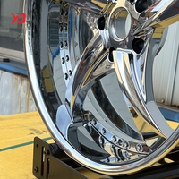 Jantes forgées chromées concaves profondes 5x120 5x112 5x114.3 en 2 pièces pour voitures de tourisme et véhicules de luxe, compatibles JDM S14 S15 350Z