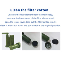 Filtre Wosfer trois-en-un pour une purification forte, purificateur d'eau portable pour presse à main extérieure pour le camping