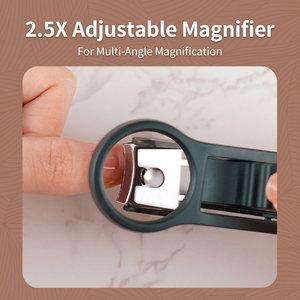 Coupe-ongles en acier inoxydable avec loupe, outil de précision pour la manucure et la pédicure, pour les ongles des doigts et des orteils - Product Image 2