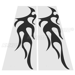 2 pegatinas de llamas para carrocería de coche de 12x48 pulgadas (122 cm), calcomanías gráficas grandes de llamas para puerta de coche, barco, camión, DIY - Product Image 4