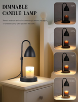 Lampe chauffe-bougie avec minuterie et variateur d'intensité, décoration d'intérieur pour cadeaux d'anniversaire | Chauffe-cire réglable en hauteur pour bougies en pot, pour la maison