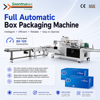 Empaquetadora de cajas de pañuelos blandos de papel doméstico completamente automática con control independiente, equipo de embalaje de papel para servilletas