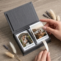 Boîtes de rangement en carton avec couverture en velours pour photos instantanées, taille personnalisée, logo, mini photos, souvenirs