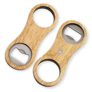 Chinese Manufacturer Custom Wholesale Magnet Wood Bottle Opener Wooden Handle Bottle Opener