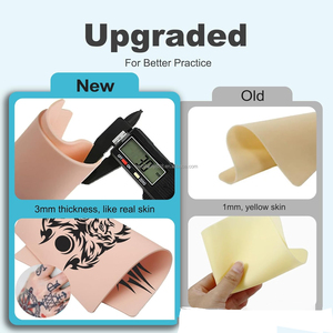 OEM ODM 3MM Silicone tatuaggio pratica Skin Pad strumento facile da pulire per tatuatori e formazione trucco permanente - Product Image 3