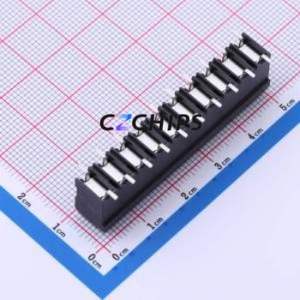 JL212V-SMT-50010BP1 Spring Terminal Block SMD,P=5mm Connector ( Construction: 1x10P )( Pitch: 5mm )( Color: Black ) - Product Image 2