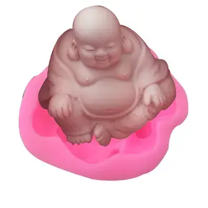 Moule à savon en Silicone en forme de bouddha, très grand, 1 pièce, en Silicone, Fondant, pour Bar, bougie