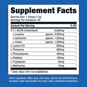 RICHTEK EAA Poudre d'acides aminés essentiels Supplément Framboise Bleue Hydratation Récupération Soutien Bien-être Force 30 Doses - Product Image 2